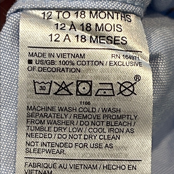 Janie and Jack The Embroidered Oxford Shirt Columbo Blue Bunny 12-18 mos Easter - Picture 7 of 15